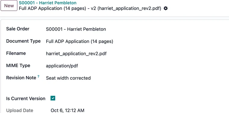 Portal document record showing revision 2, current version, uploader and Authorizer Portal source.